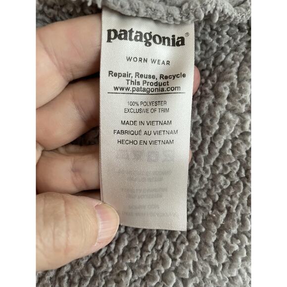 Patagonia‎ Sweater Womens Small Gray Quarter Zip Los Gatos Fleece Pullover Cozy - Picture 6 of 10